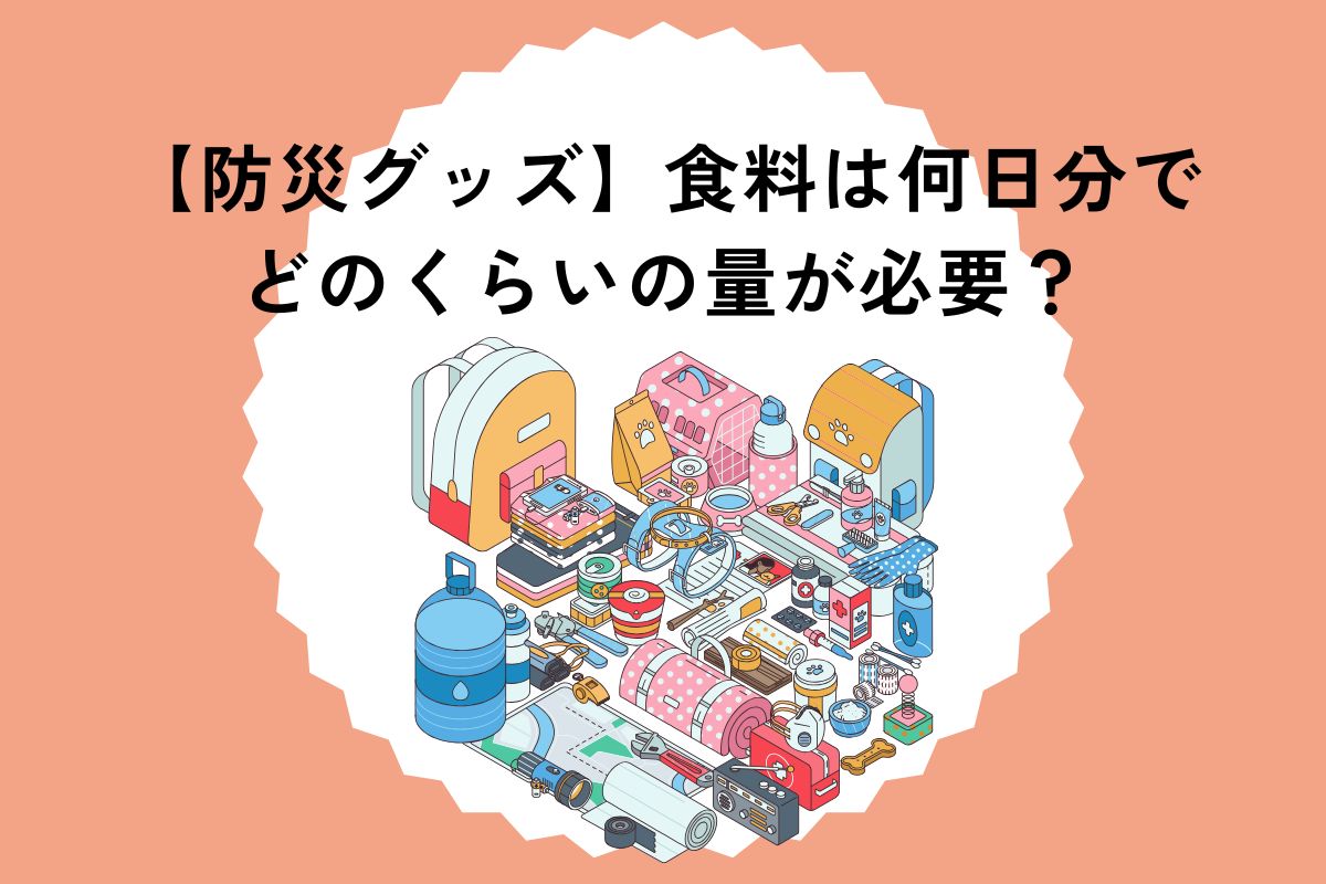 【防災グッズ】食料は何日分でどのくらいの量が必要？どこで買うのかも教えます