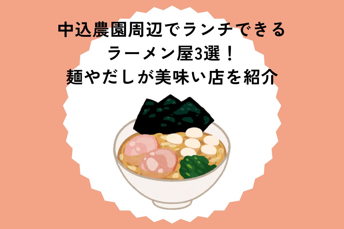 中込農園周辺でランチできるラーメン屋3選！麺やだしが美味い店を紹介